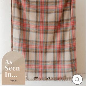NWT The Tartan Blanket Co. recycled wool plaid blanket